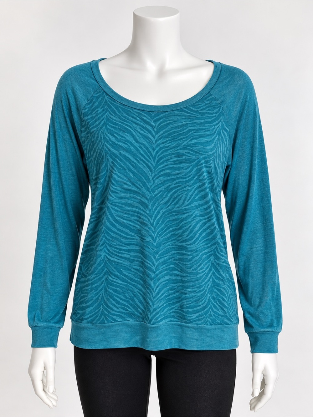 PINK Teal Long Sleeve Tee size medium